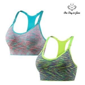 NanaDay Seamless Racerback Sprts Bra (2) Pack Size S